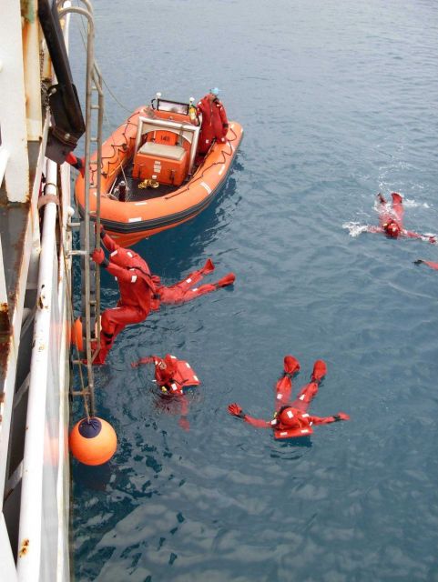 Survival suit drill on the NOAA Ship KA'IMIMOANA (R333) Picture