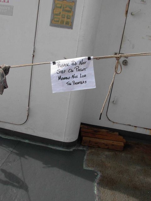 Working on the NOAA Ship KA'IMIMOANA (R333). Picture