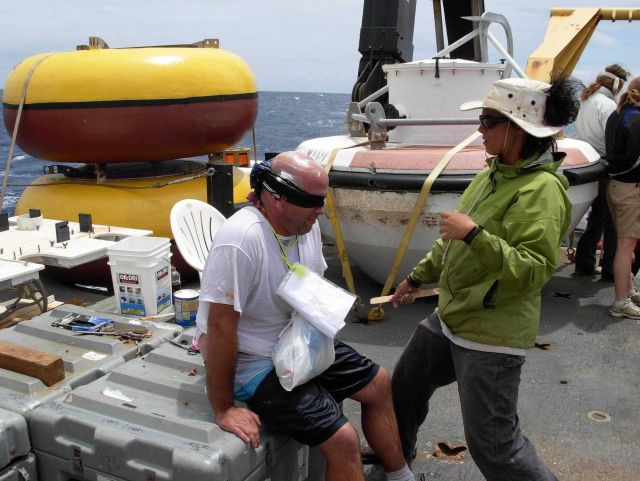 The royal barber foiled by a smart pollywog during equator crossing ceremonies on the NOAA Ship KA'IMIMOANA (R333) Picture