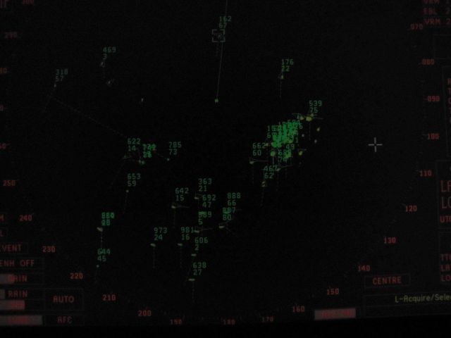 Numerous contacts on the radar at the Deepwater Horizon disaster relief site. Picture