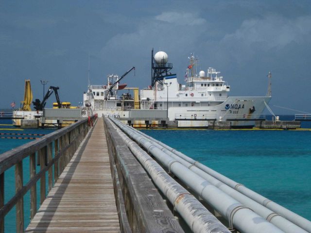 The NOAA Ship KA'IMIMOANA (R333) at the fuel pier. Picture