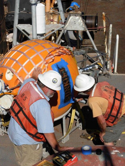 Preparing an instrument package on the NOAA Ship KA'IMIMOANA Picture