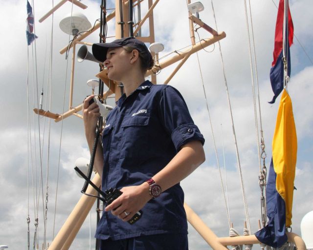 Lieutenant Madeleine Adler on the NOAA Ship FERDINAND R Picture