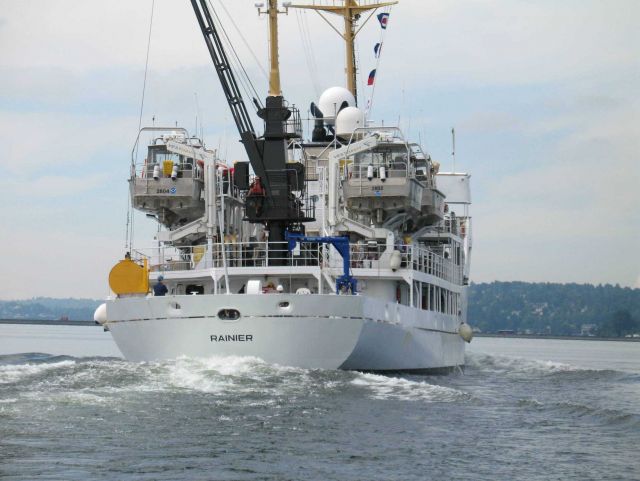 NOAA Ship RAINIER underway in Puget Sound. Picture