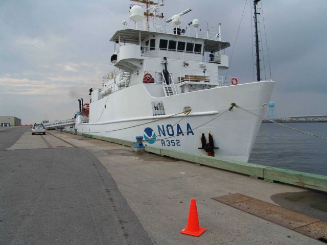 NOAA Ship NANCY FOSTER at pier. Picture