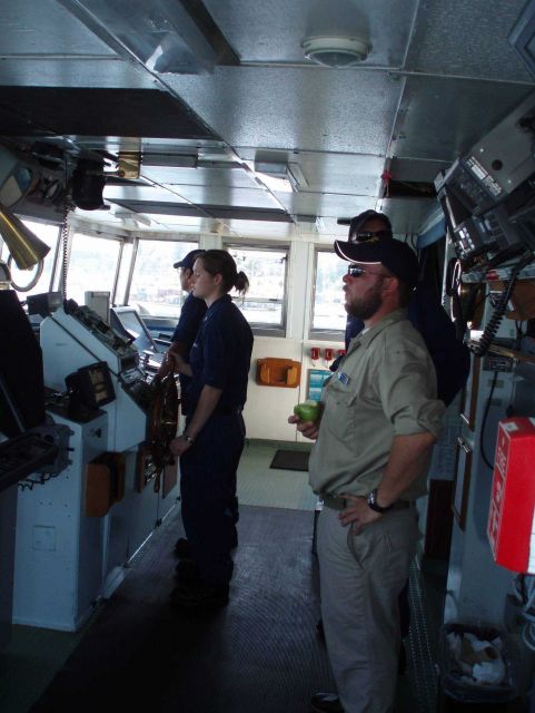 Bridge watch while approaching pier at Pacific Marine Center. Picture