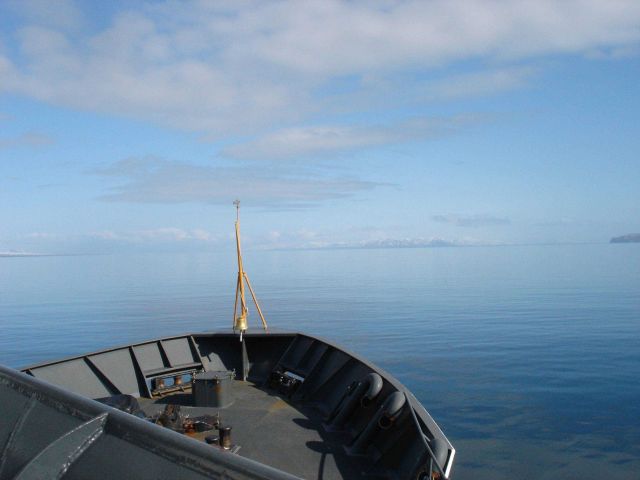 Smooth sailing on the NOAA Ship MILLER FREEMAN. Picture