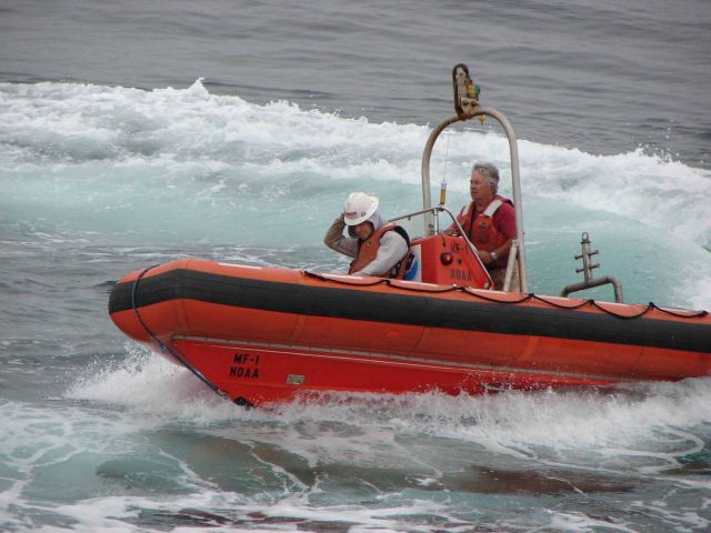 NOAA Ship MILLER FREEMAN rigid hull inflatable boat. Picture
