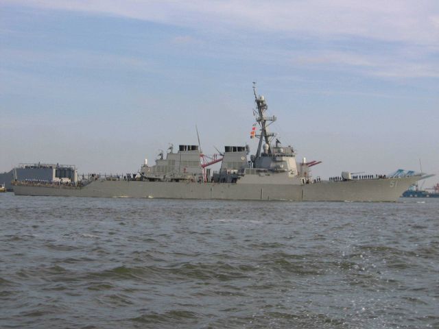 Guided missile destroyer USS ARLEIGH BURKE DDG-51. Picture