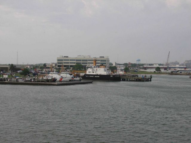 The United States Coast Guard base at Galveston. Picture