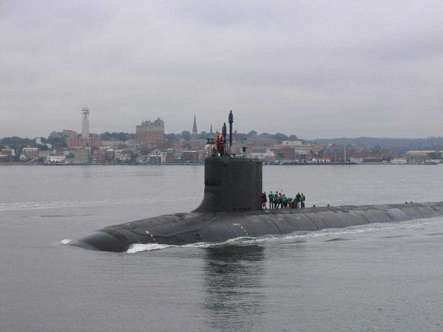 A nuclear submarine at New London. Picture