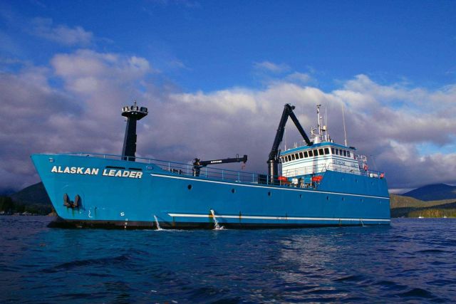 Commercial longline charter vessel ALASKAN LEADER used every other year for sablefish survey. Picture