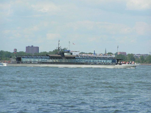 The glass-enclosed New York City sight-seeing vessel CELESTIAL. Picture