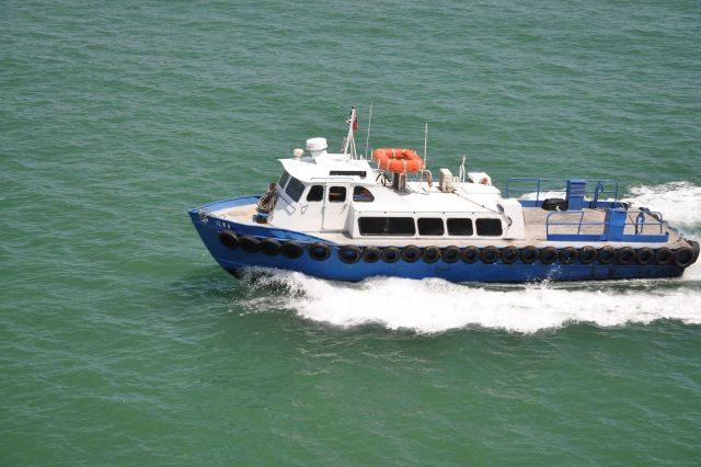 The Panama Pilot Boat ILKA underway. Picture