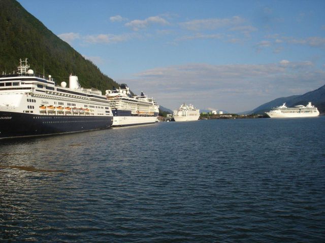 Cruise ships at Juneau. Picture