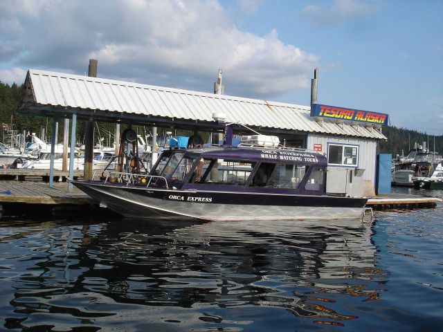 The ORCA EXPRESS, a whale-watching tour boat. Picture