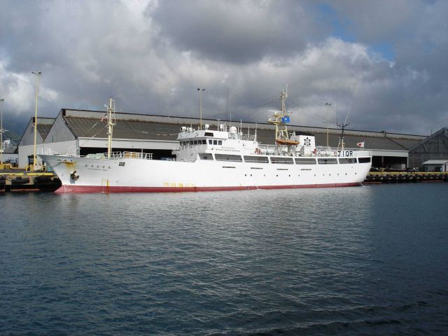 The Japanese fisheries training vessel SATSUMASEIUN MARU. Picture
