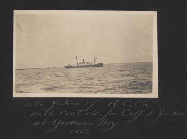 Steamer YUKON of the Alaska Commercial Company with coal for the C&GS ship YUKON at Goodnews Bay Picture