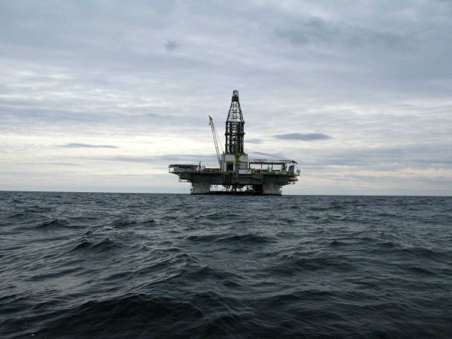 A drill rig on site at the Deepwater Horizon disaster well containment efforts. Picture