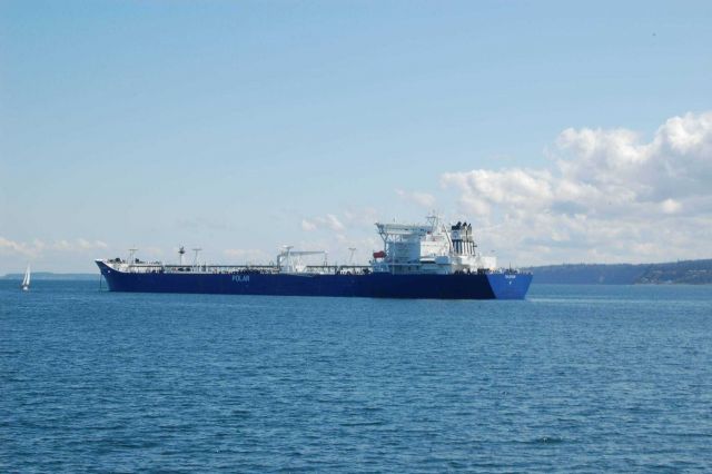 Conoco Phillips tanker POLAR DISCOVERY in Puget Sound. Picture