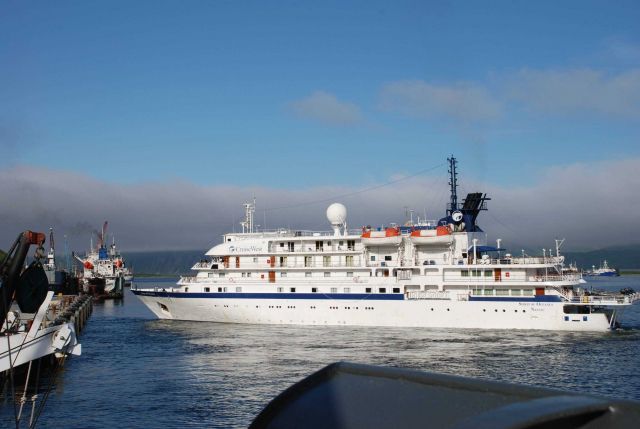CruiseWest vessel SPIRIT OF OCEANUS at Dutch Harbor. Picture