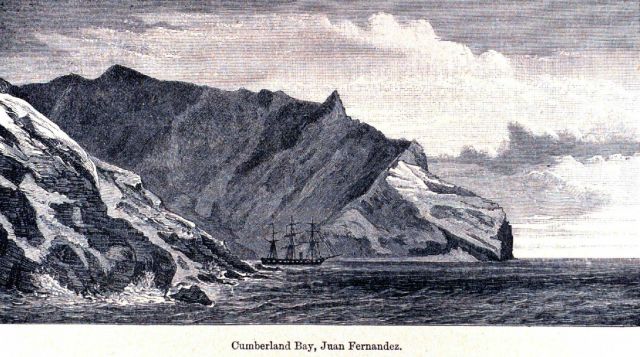 The CHALLENGER at Cumberland Bay, Juan Fernandez Island Picture