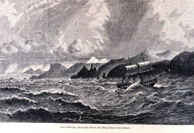 The CHALLENGER off Cape Challenger, Kerguelen Island Picture
