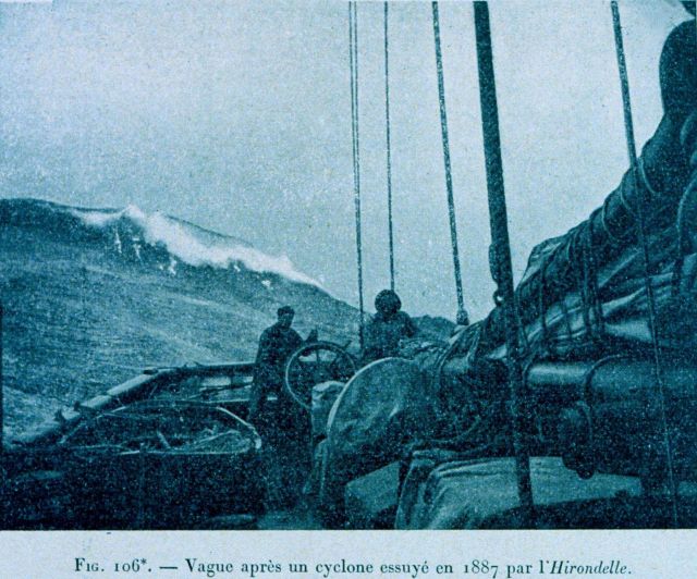 A huge wave in a cyclone experienced on board the HIRONDELLE in 1887 Picture