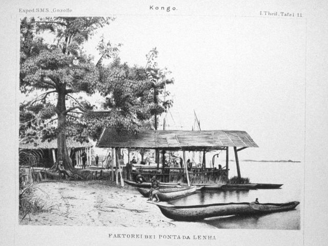 The trading post at Ponta Lenha, up the Congo River. Picture
