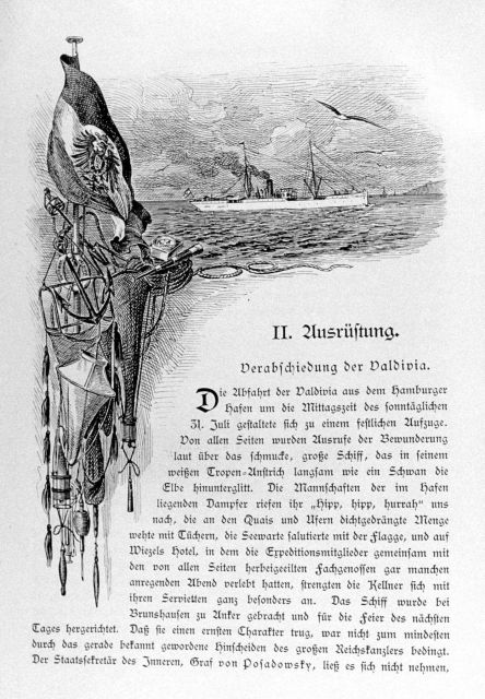 Chapter II: Outfitting and Departure of the VALDIVIA Picture