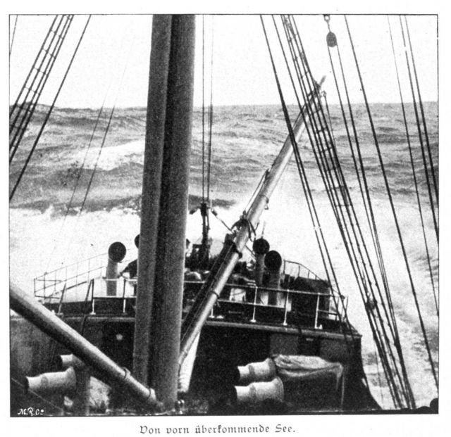 High seas as seen looking over the bow of the VALDIVIA Picture