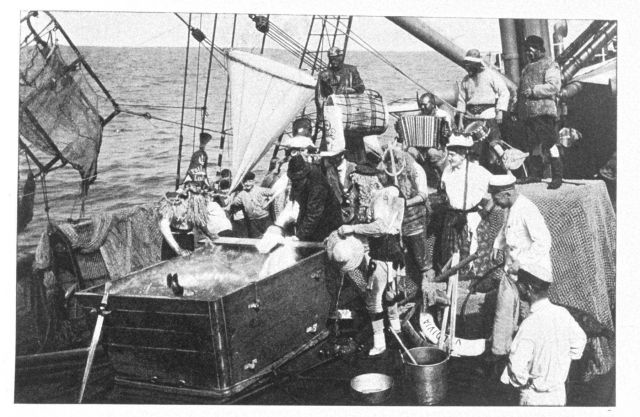 Equator crossing ceremony on the VALDIVIA, 6 September 1898 Picture