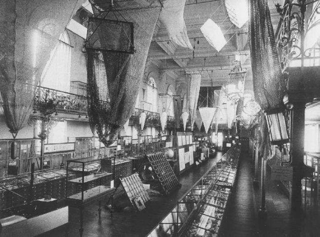 The physical oceanography hall of the Oceanographic Museum of Monaco showing part of the collections. Picture