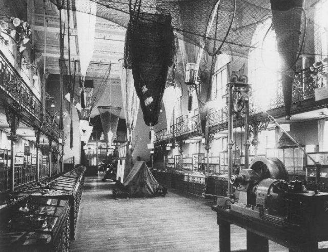 The physical oceanography hall of the Oceanographic Museum of Monaco showing part of the collections. Picture