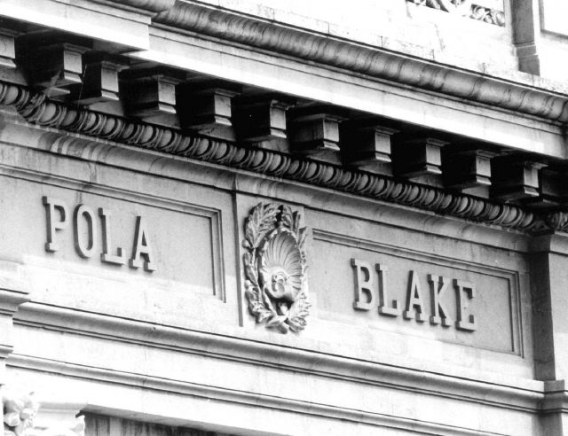 The names of the ships POLA and BLAKE inscribed on the facade of the Oceanographic Museum of Monaco Picture