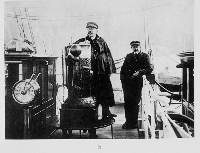 Commander Arodes, to his left is First Mate Peron Picture