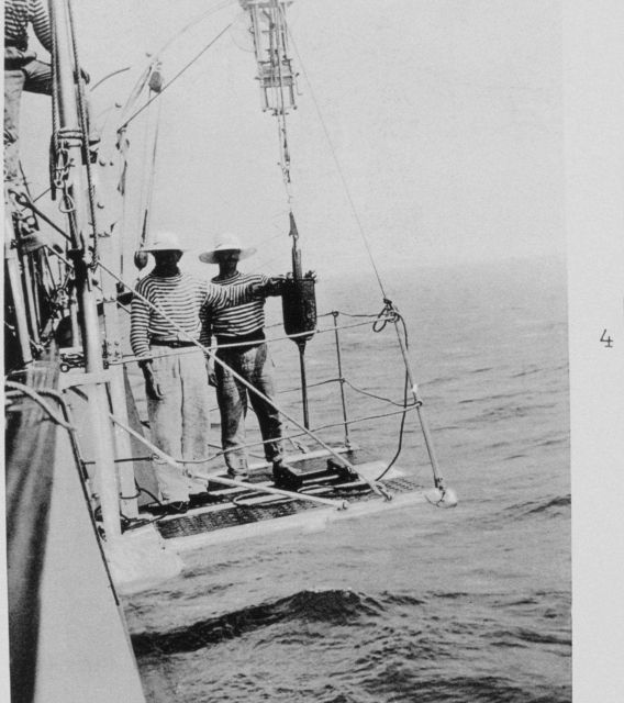 A Buchanan tube sounder with its weights ready for deployment Picture