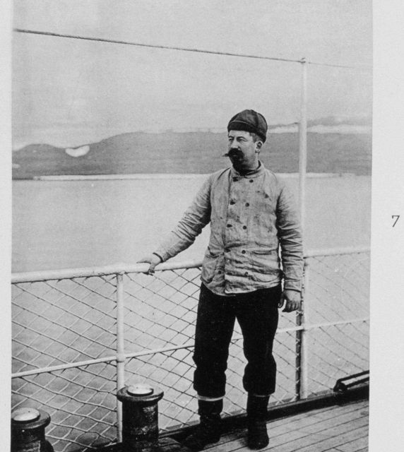 The faithful Redinger, laboratory assistant on board the ship Picture