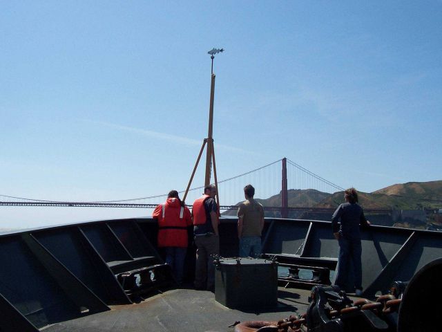 NOAA Ship MILLER FREEMAN approaching the Golden Gate Bridge. Picture
