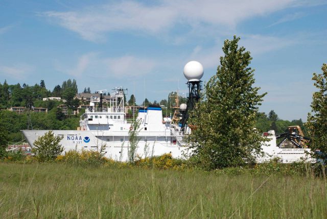 NOAA ship OKEANOS EXPLORER at NOAA's Sand Point facility. Picture