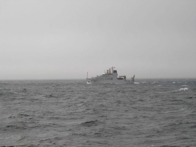 NOAA Ship OSCAR DYSON in the North Pacific. Picture