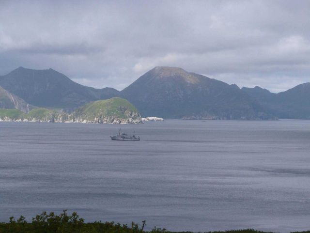 NOAA Ship FAIRWEATHER in the Shumagin Islands. Picture