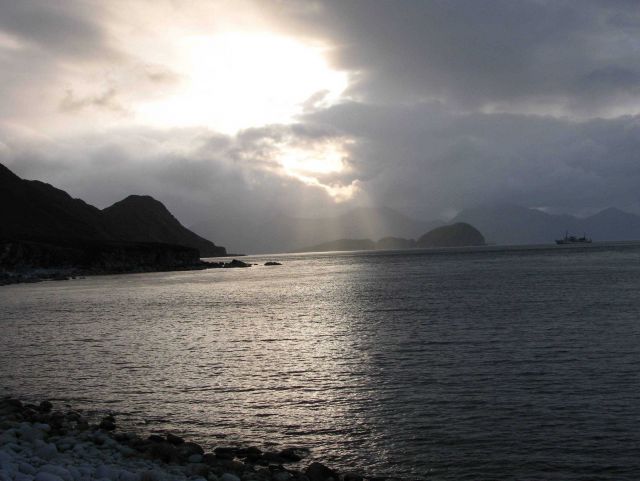 NOAA Ship FAIRWEATHER in the Shumagin Islands. Picture
