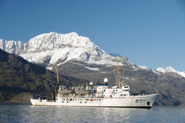 NOAA Ship FAIRWEATHER in Glacier Bay. Picture