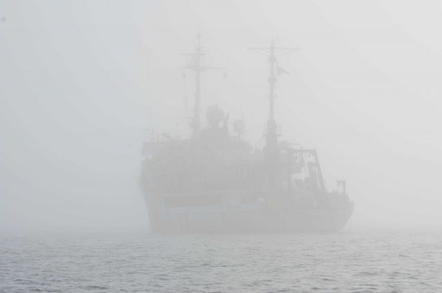 NOAA Ship FAIRWEATHER in the fog of the southern Beaufort Sea. Picture