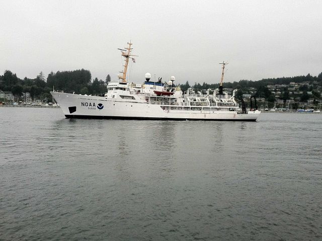 NOAA Ship FAIRWEATHER off Shilshole Bay in the Seattle area. Picture