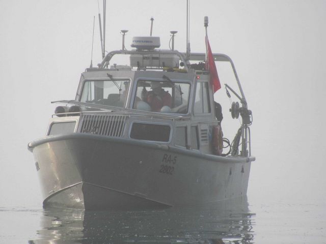 RAINIER survey launch RA-5 in the fog. Picture