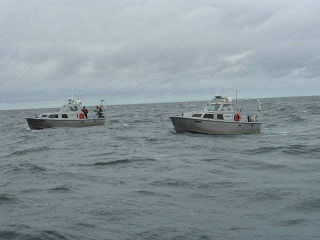 NOAA Survey launches 2008 and 2005 preparing for day's work. Picture