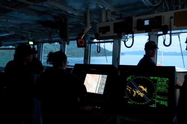 Traversing Whale Passage on the north end of Kodiak Island. Picture