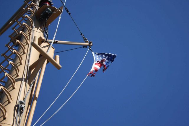Time for a new flag on the NOAA Ship FAIRWEATHER Picture